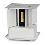 SUPERAKCIJA_5W(700Lm) LED BRIDGELUX sienas gaismeklis, V-TAC, IP65, balts, kvadrāta, silti balta gaisma 3000K