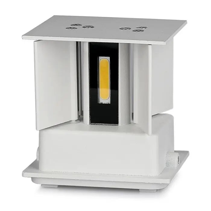 SUPERAKCIJA_5W(700Lm) LED BRIDGELUX sienas gaismeklis, V-TAC, IP65, balts, kvadrāta, silti balta gaisma 3000K