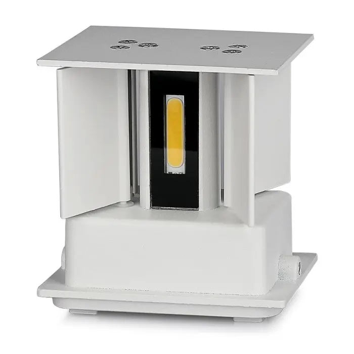 Настенный светильник LED BRIDGELUX, V-TAC, IP65, белый, квадратный, теплый белый 3000K