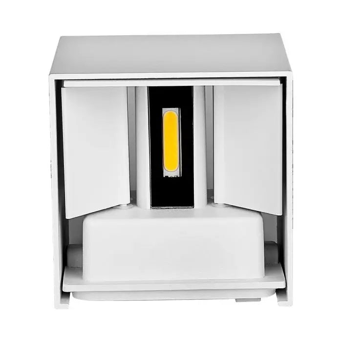 SUPERAKCIJA_5W(700Lm) LED BRIDGELUX sienas gaismeklis, V-TAC, IP65, balts, kvadrāta, silti balta gaisma 3000K