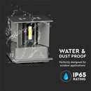 SUPERAKCIJAS_5W(700Lm) LED BRIDGELUX sienas gaismeklis, V-TAC, IP65, pelēks, kvadrāta, silti balta gaisma 3000K