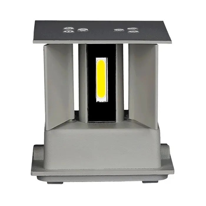 Настенный светильник LED BRIDGELUX, V-TAC, IP65, серый, квадратный, теплый белый 3000K