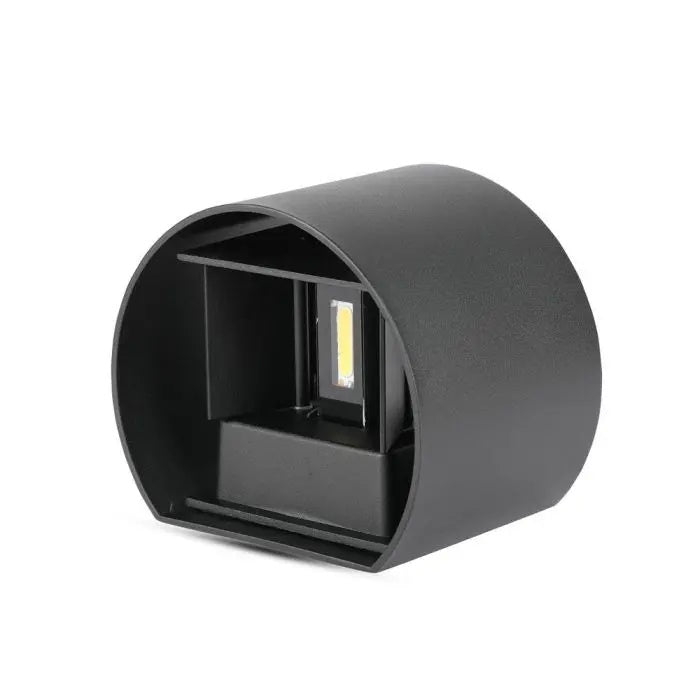 5W(700Lm) LED BRIDGELUX wall light, V-TAC, IP65, black, round, warm white light 3000K