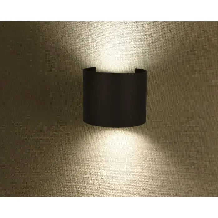 5W(700Lm) LED BRIDGELUX wall lamp, V-TAC, IP65, black, round, neutral white light 4000K