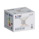 5W(700Lm) LED COB fasādes gaismeklis, V-TAC, IP65, balts, silti balta gaisma 3000K