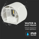 5W(700Lm) LED COB-frontarmatur, V-TAC, IP65, vit, varmvitt ljus 3000K