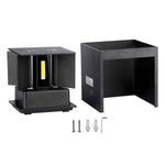 SUPERAKCIJA_5W(700Lm) BRIDGELUX LED Fasādes gaismeklis, melns, IP65, kvadrāta, neitrāli balta gaisma 4000K