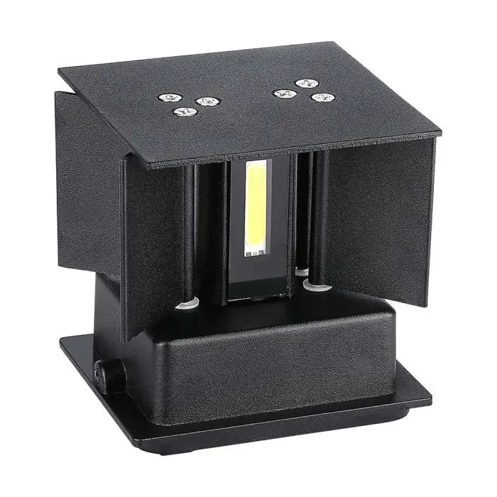 Фасадный светодиодный светильник BRIDGELUX, черный, IP65, квадратный, нейтральный белый 4000K