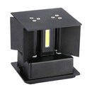 SUPERAKCIJA_5W(700Lm) BRIDGELUX LED Fasādes gaismeklis, melns, IP65, kvadrāta, neitrāli balta gaisma 4000K