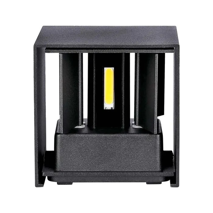SUPERAKCIJA_5W(700Lm) BRIDGELUX LED Fasādes gaismeklis, melns, IP65, kvadrāta, neitrāli balta gaisma 4000K