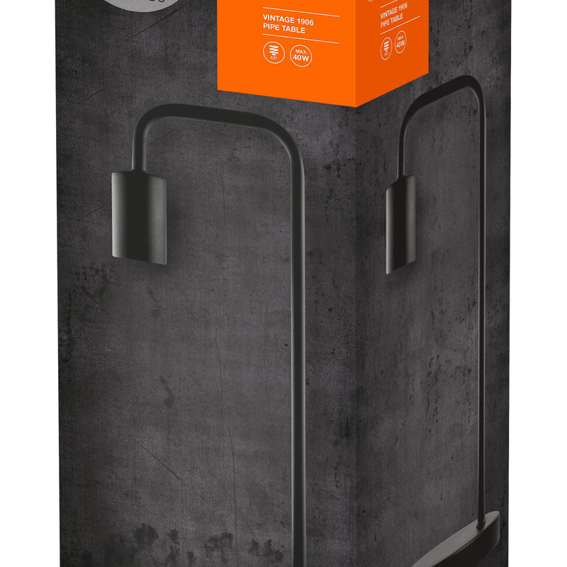 LEDVANCE VINTAGE 1906 galda lampa, E27, IP20, melna, metāla