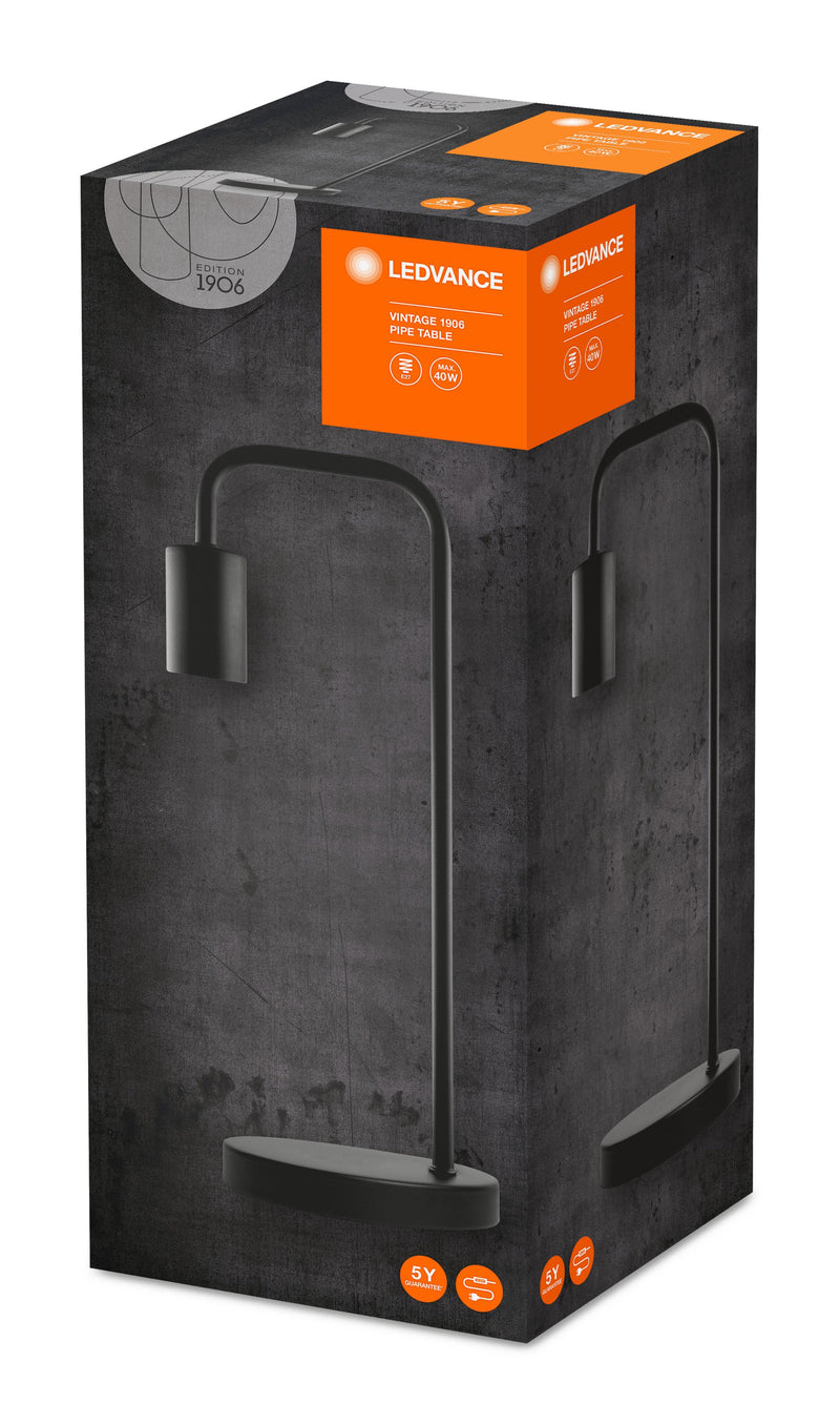 LEDVANCE VINTAGE 1906 galda lampa, E27, IP20, melna, metāla