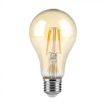 E27 10W (950Lm) LED-lambi kollane hõõgniit, A60, IP20, soe valge valgus 2200K