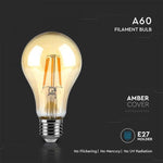 E27 10W (950Lm) LED-lambi kollane hõõgniit, A60, IP20, soe valge valgus 2200K