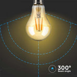 E27 10W (950Lm) LED-lambi kollane hõõgniit, A60, IP20, soe valge valgus 2200K