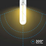 2W(200Lm) LED-lampa Filament, V-TAC, IP20, T30, varmvitt ljus 3000K