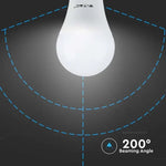 E27 8.5W(806Lm) светодиодная лампа, V-TAC, A60, IP20, теплый белый свет 3000K