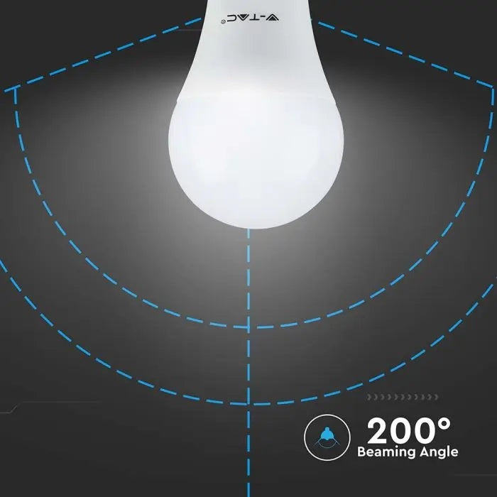 E27 8,5W(806Lm) LED-lampa, V-TAC, A60, IP20, neutralvit 4000K