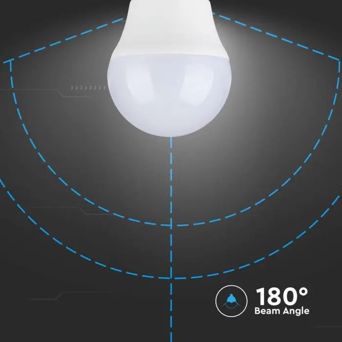 E27 4,5W (470Lm) LED-lampa, V-TAC, IP20, varmvitt ljus 3000K