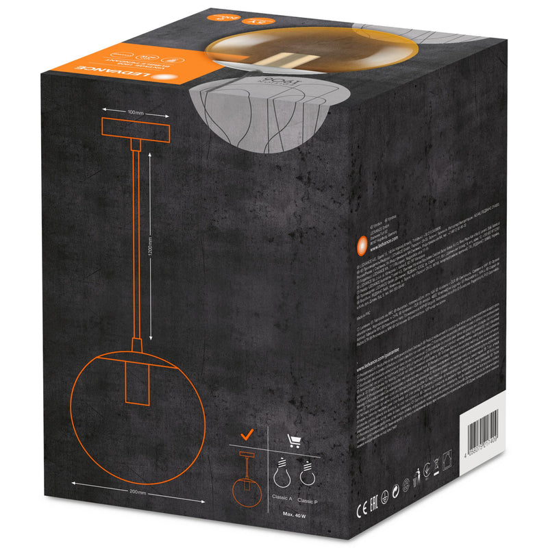 LEDVANCE VINTAGE 1906 takarmatur, orange, IP20, glas