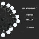 5m 0.5W/лампа (480Lm) 10 LED string, V-TAC, IP44, 270°, теплый белый свет 3000K