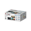 10m 0.5W/bulb(480Lm) 20 LED string, V-TAC, 24V, IP44, 270°, cold white light 6000K
