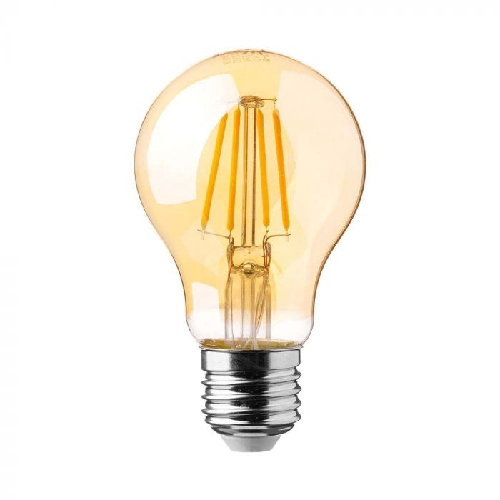 E27 12W (1350Lm) LED-lambi kollane hõõgniit, A60, IP20, soe valge valgus 2200K