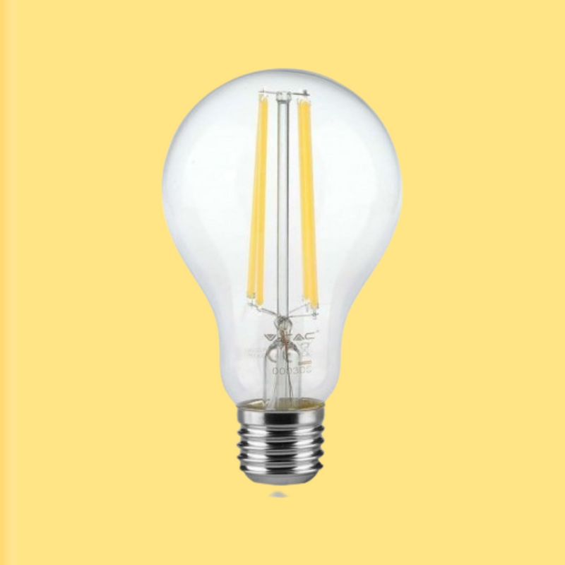 E27 12W(1521Lm) LED Spuldze, A60, V-TAC, IP20, silti balta gaisma 3000K