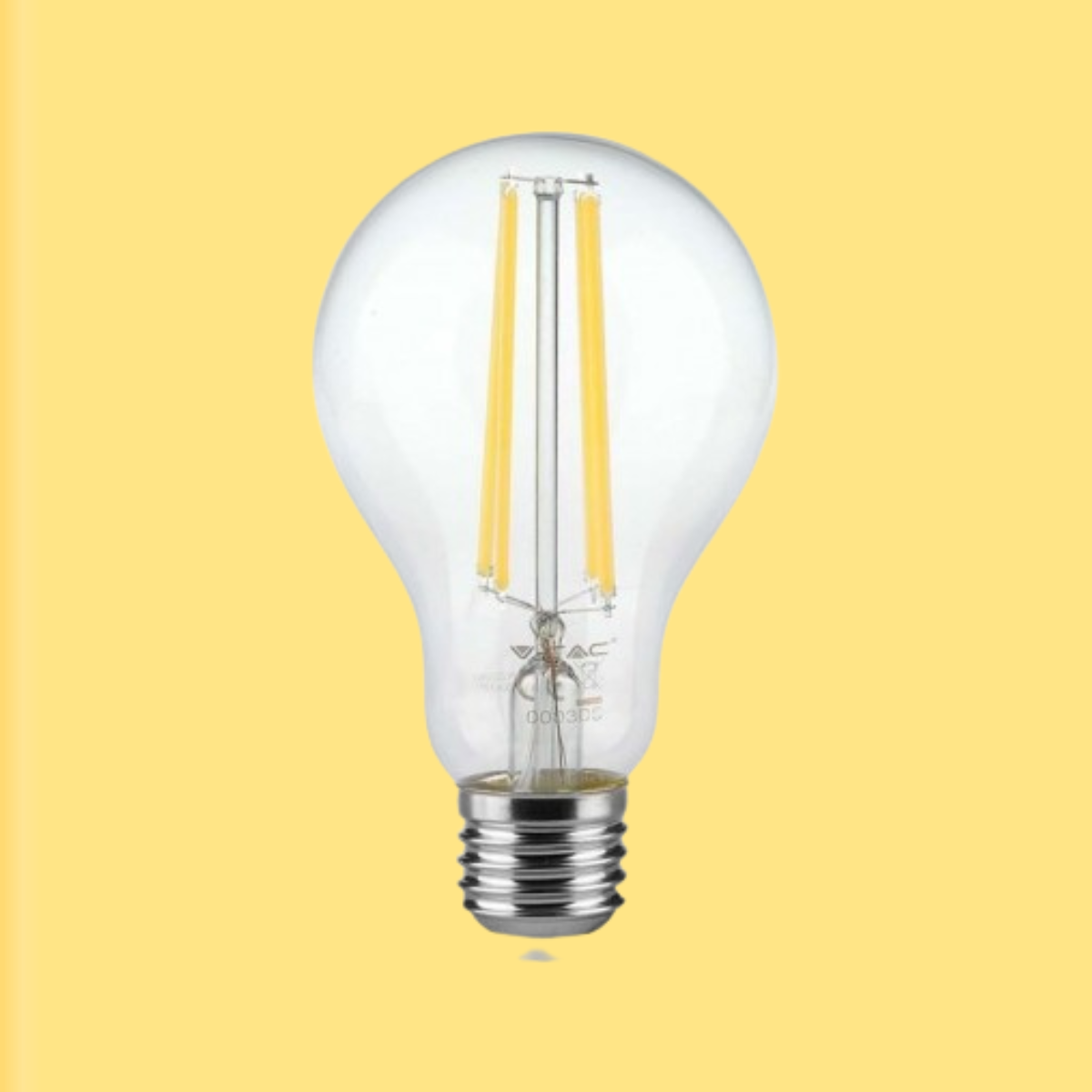 E27 12W(1521Lm) LED Spuldze, A60, V-TAC, IP20, silti balta gaisma 3000K