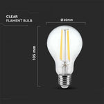 E27 12W(1521Lm) LED-lampa, A60, V-TAC, IP20, varmvitt ljus 3000K