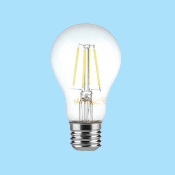 E27 12W(1521Lm) LED Spuldze Filament, V-TAC, A60, IP20, auksti balta gaisma 6500K