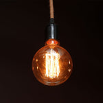 E27 4W(200Lm) LED-lampa Filament AMBER, G125, IP20, V-TAC, varmvitt ljus 1800K