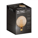 E27 4W(200Lm) LED-lambi hõõgniit AMBER, G125, IP20, V-TAC, soe valge valgus 1800K