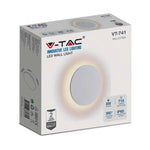 5W(710Lm) LED BRIDGELUX Facade luminaire, V-TAC, IP65, white, round, warm white light 3000K