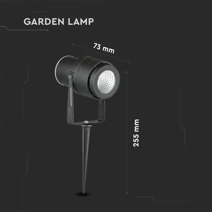 12W(875Lm) V-TAC LED COB põrandaalune aiavalgusti, IP65, must, neutraalne valge 4000K