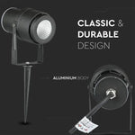 12W(875Lm) V-TAC LED COB põrandaalune aiavalgusti, IP65, must, neutraalne valge 4000K