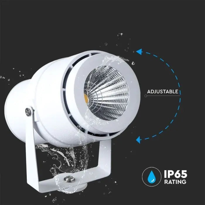 12W(920Lm) V-TAC LED COB ground garden light, IP65, white, warm white light 3000K