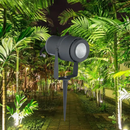 12W(875Lm) V-TAC LED COB zemē spraužams dārza gaismeklis, IP65, pelēks, silti balta gaisma 3000K