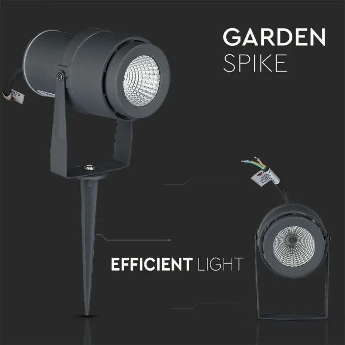 12W(930Lm) V-TAC LED COB ground garden light, IP65, gray, neutral white light 4000K
