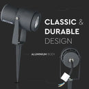 12W(930Lm) V-TAC LED COB Trädgårdsgolvarmatur, IP65, grå, neutralvit 4000K