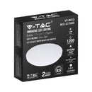12W(1200Lm) LED plafons, IP20, balts, apaļš, 3in1(maināma gaismas temperatūra 3000K,4000K,6400K), V-TAC