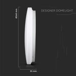 12W(1200Lm) LED-poster, IP20, vit, rund, 3in1(variabel ljustemperatur 3000K,4000K,6400K), V-TAC