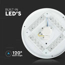 18W(1800Lm) LED plakat, IP20, valge tähega, ümmargune, 3in1 (muutuv valgustemperatuur 3000K,4000K,6400K), V-TAC