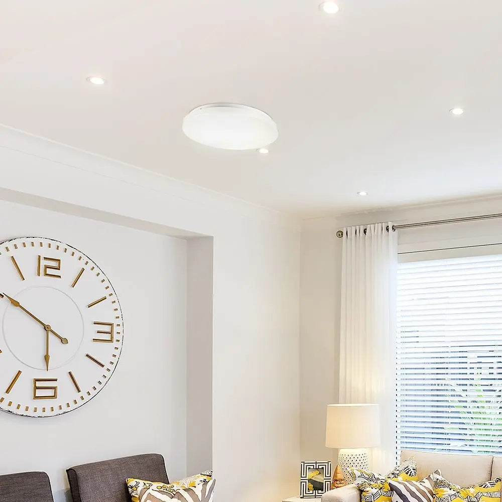 18W(1800Lm) LED-poster, IP20, mjölkfärgad, rund, 3in1(variabel ljustemperatur 3000K,4000K,6400K), V-TAC