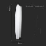 18W(1800Lm) LED-poster, IP20, mjölkfärgad, rund, 3in1(variabel ljustemperatur 3000K,4000K,6400K), V-TAC