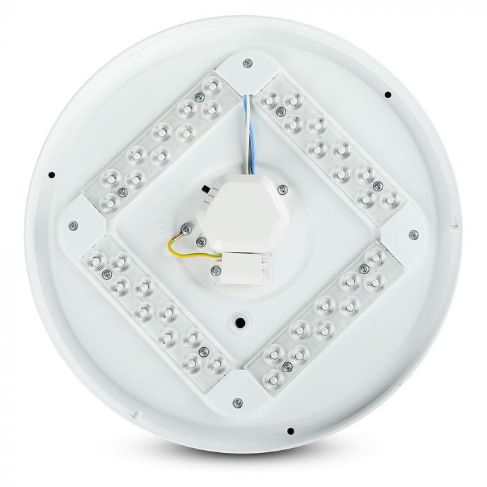 24W(2600Lm) LED ceiling light, IP20, white starry, round, 3in1 (changeable light temperature 3000K,4000K,6400K), V-TAC