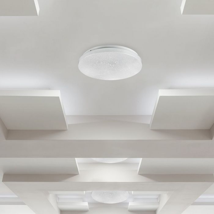 24W(2600Lm) LED ceiling light, IP20, white starry, round, 3in1 (changeable light temperature 3000K,4000K,6400K), V-TAC