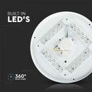 24W(2600Lm) LED plafons, IP20, balts zvaigžņots, apaļš, 3in1(maināma gaismas temperatūra 3000K,4000K,6400K), V-TAC