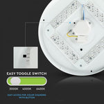 24W(2600Lm) LED-poster, IP20, vit stjärna, rund, 3in1(variabel ljustemperatur 3000K,4000K,6400K), V-TAC