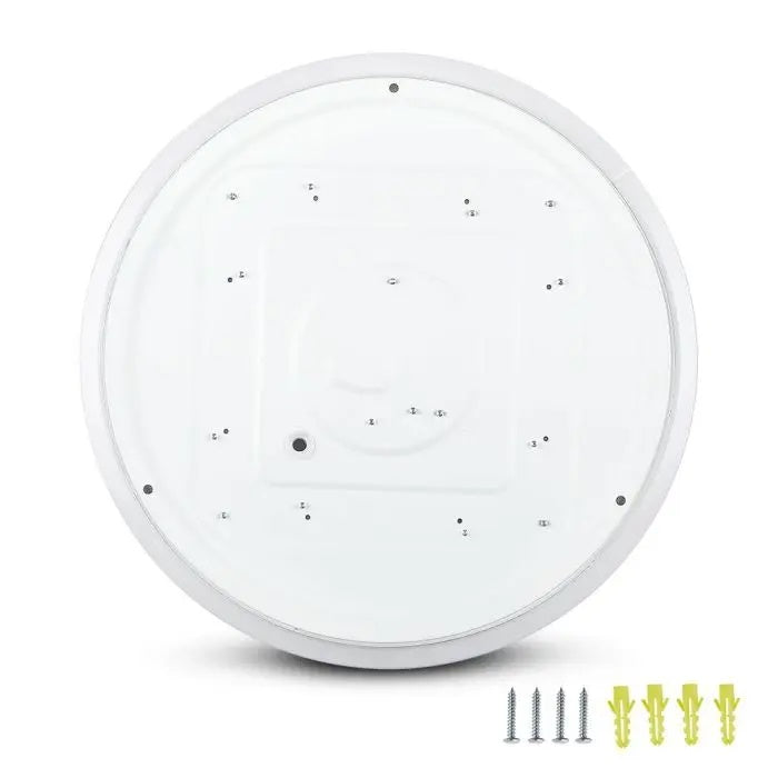 24W(2600Lm) LED plafons, IP20, balts piena krāsā, apaļš, 3in1(maināma gaismas temperatūra 3000K,4000K,6400K), V-TAC